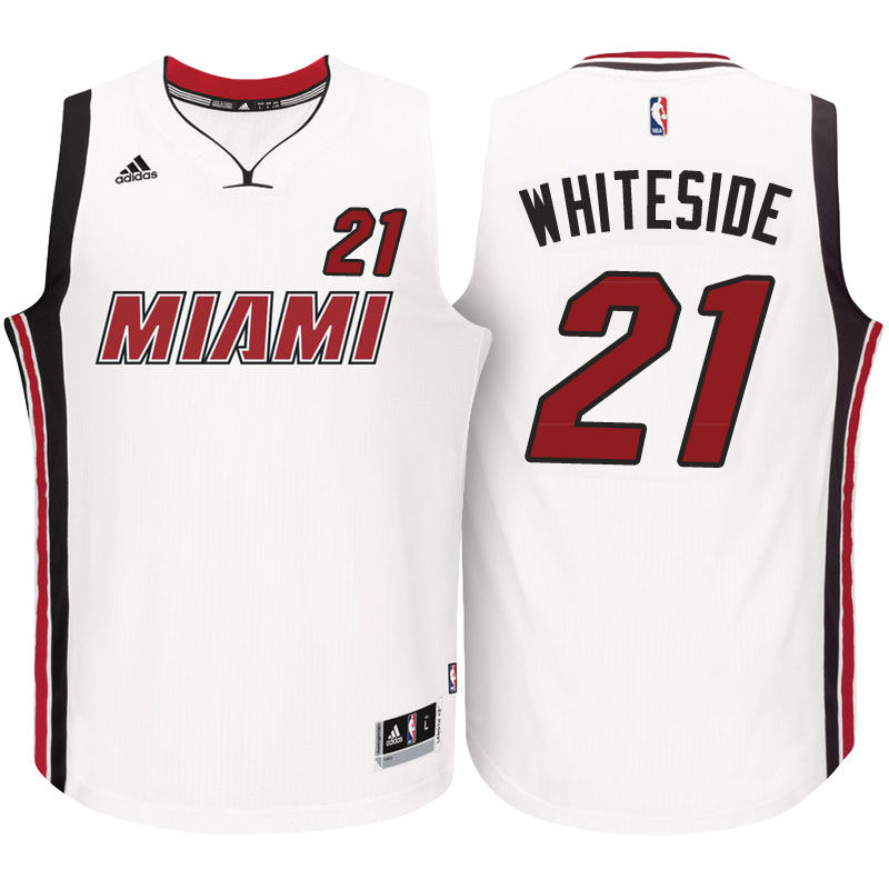 Thumbnail: Hassan Whiteside Miami Heat Authentic Adidas Jersey