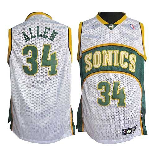 Thumbnail: Ray Allen Oklahoma City Thunder/Seattle Supersonics Authentic Adidas Jersey