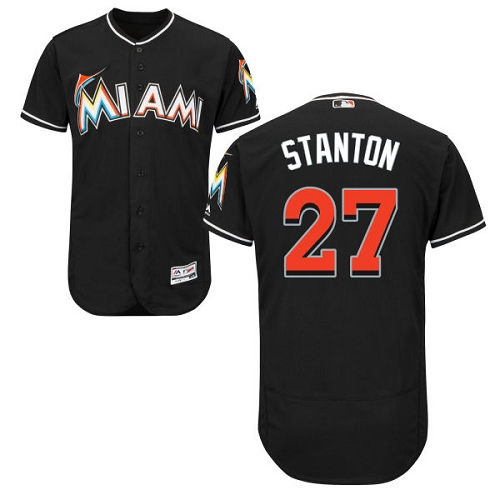 Thumbnail: Giancarlo Stanton Miami Marlins Majestic Jersey