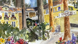 Illustration of Village Inn & Restaurant where Fabino owner is pastry chef