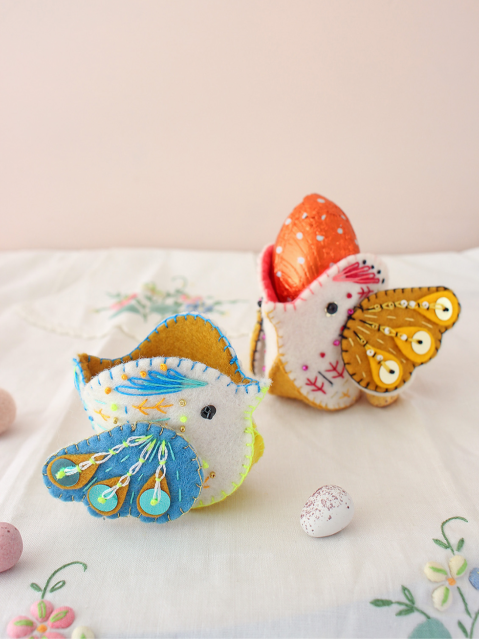 Thumbnail: Songbird Egg Basket embroidery pattern PDF