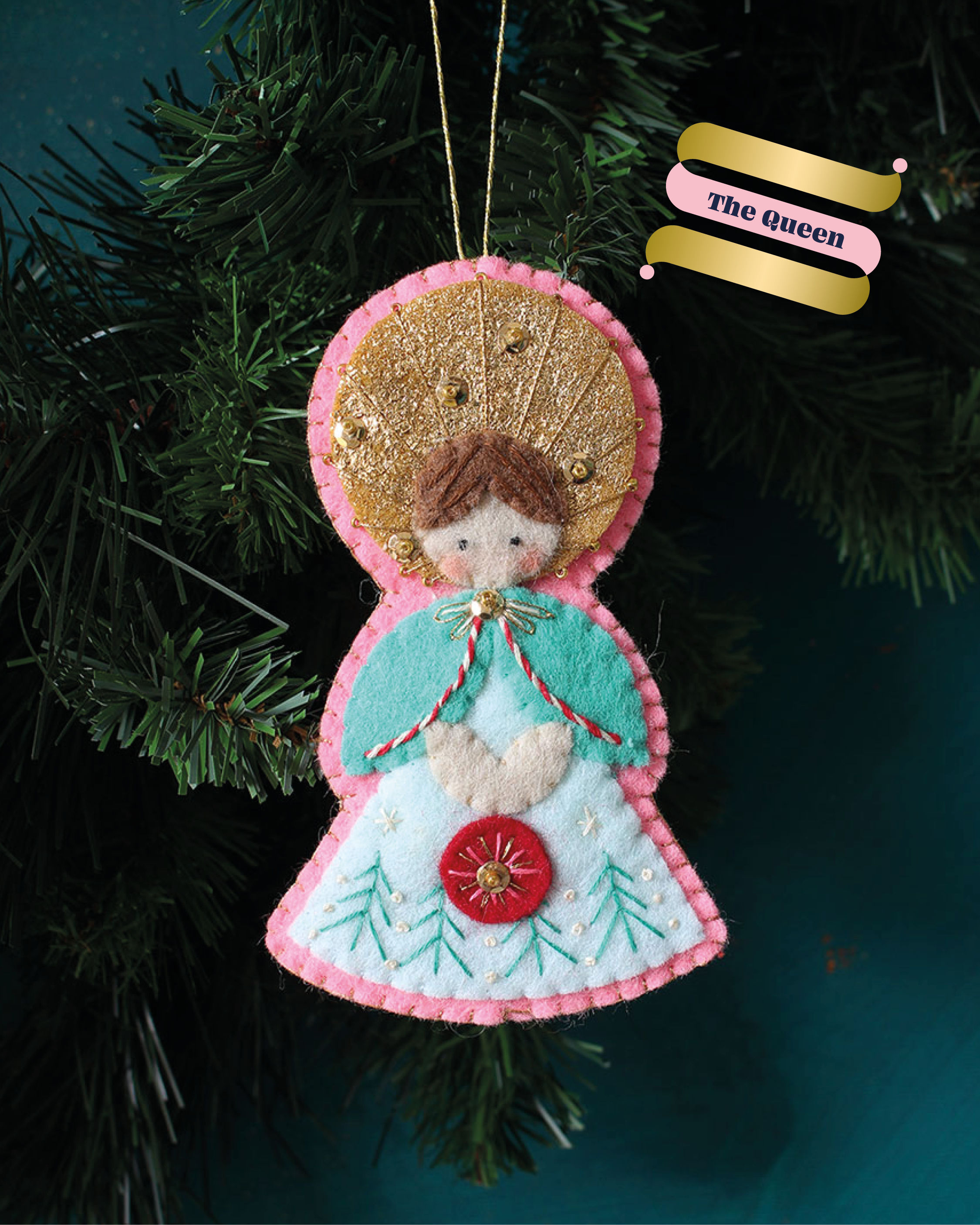 The Queen Felt Ornament PDF Embroidery Pattern