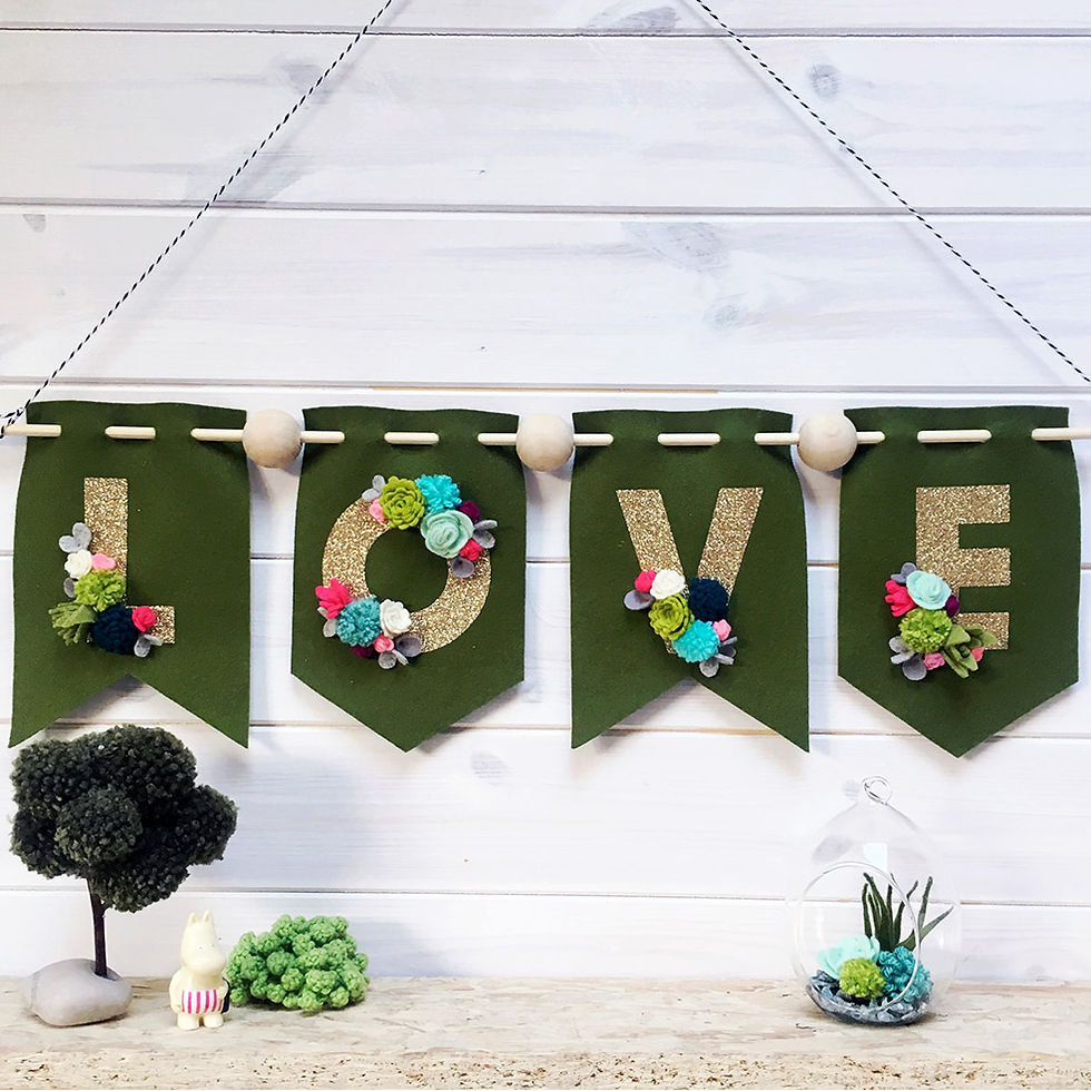Thumbnail: Felt Flowers and Succulents Necklace and Alphabet embroidery Pattern PDF