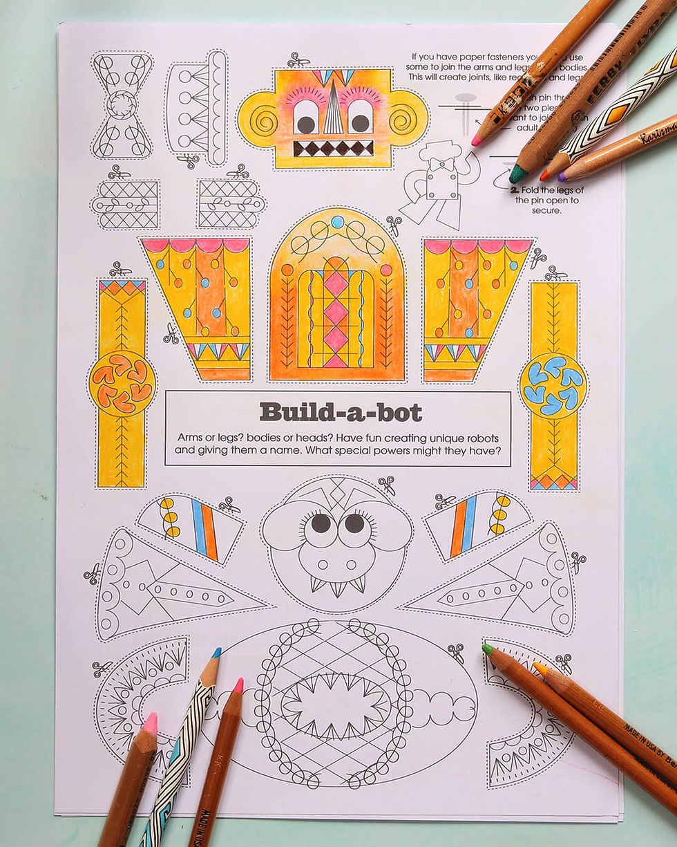 Thumbnail: Colour. Cut. Stick activity book PDF