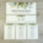 Greenery table plan cards