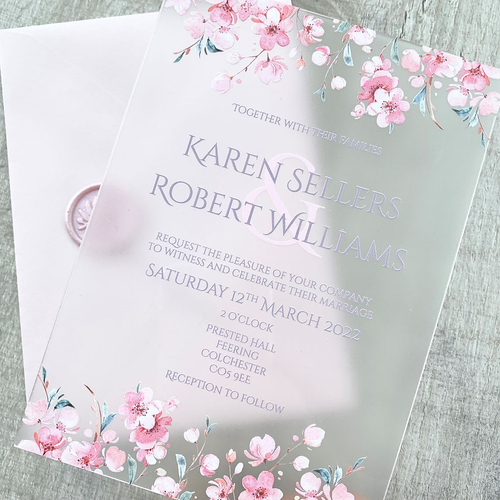 Thumbnail: frosted acrylic invitations