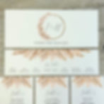 DIY pampas grass table plan cards for wedding