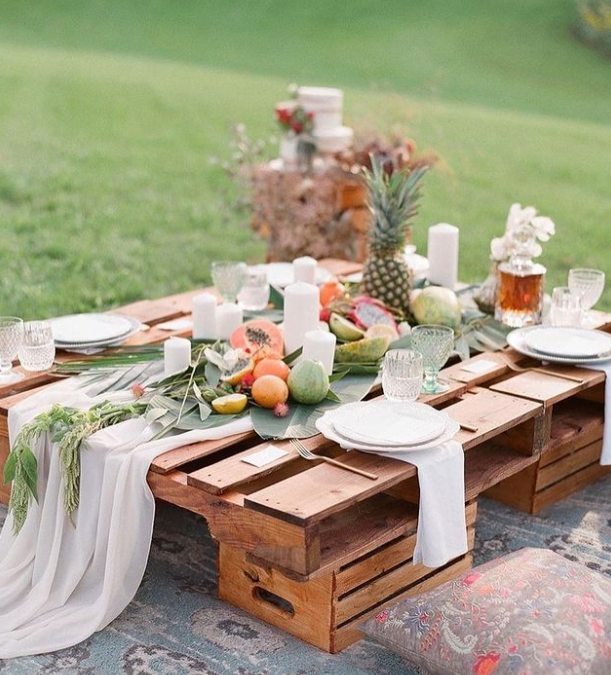 Thumbnail: Ivory Chiffon Runner