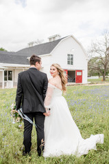 texas wedding photos with couple holding hands