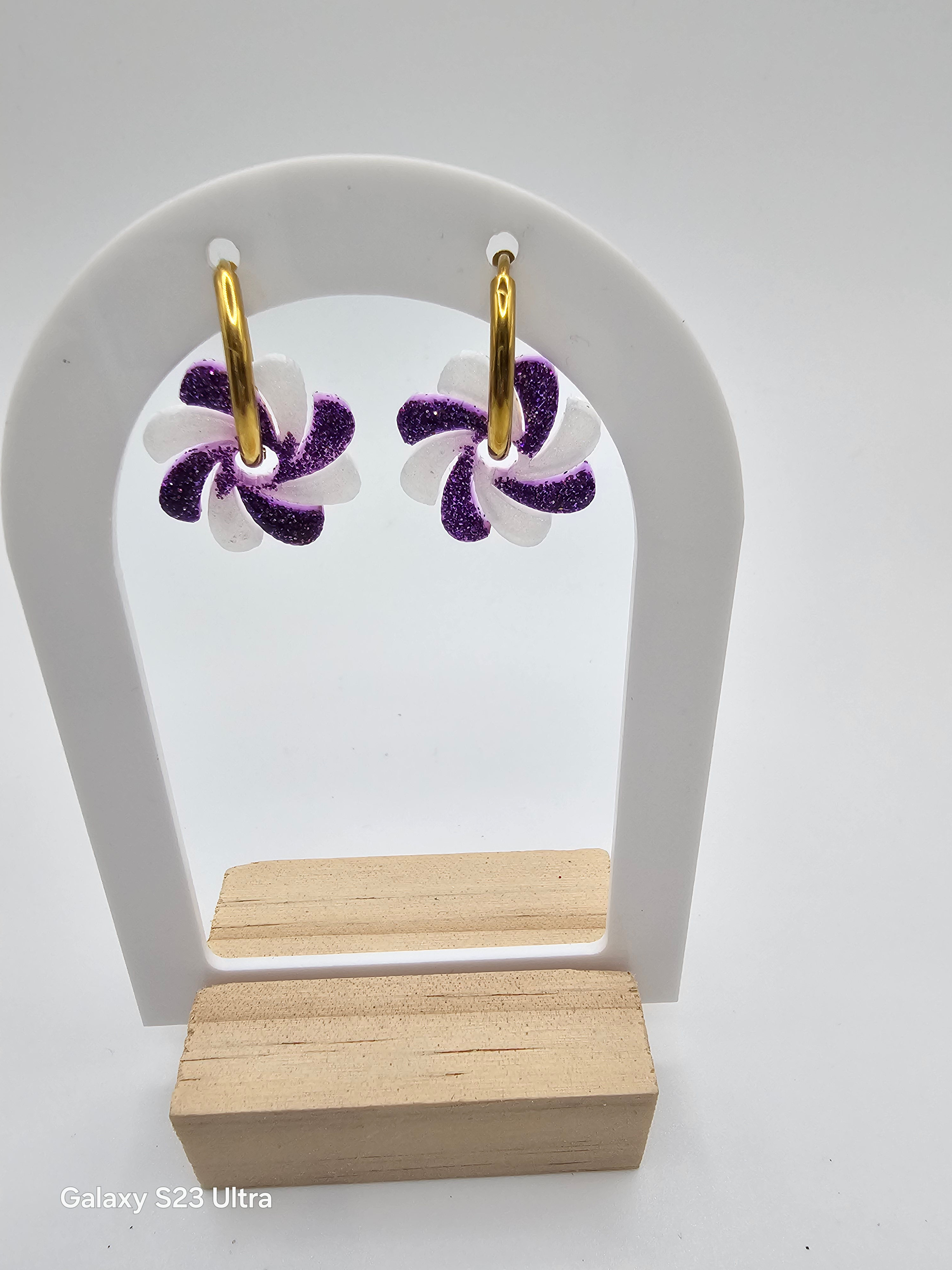 Tourbillon - violet blanc