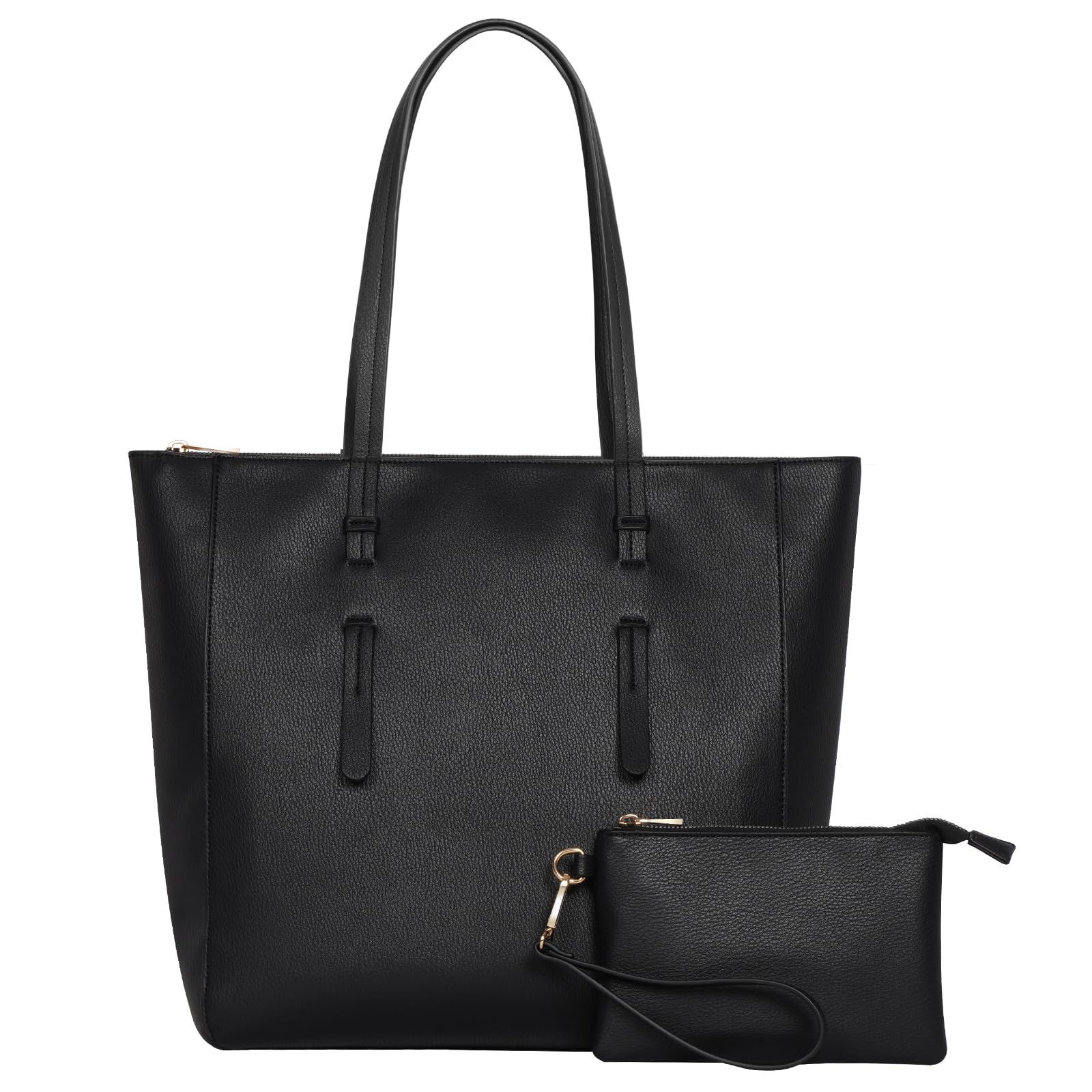 Marvolia Large Tote Bag for Women - PU Leather Handbags Travel Tote Purse Work T