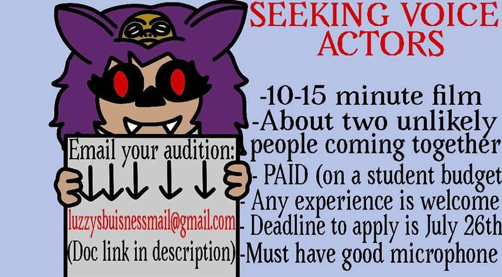 Need Voice Actors!!!!!
