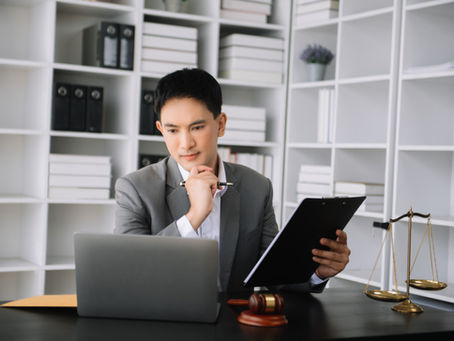 attractive young lawyer in office business man