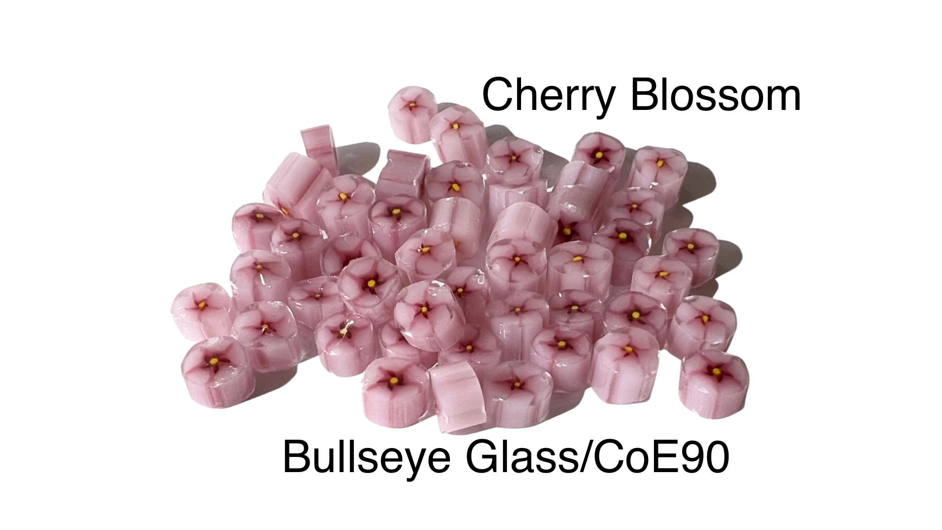 CoE 90 Pink Cherry Blossom Glass Flower Murrini