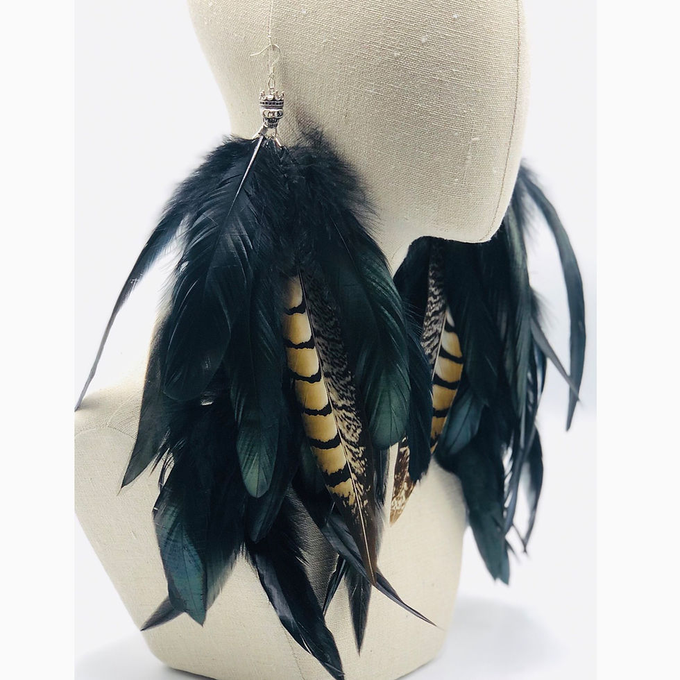 Thumbnail: Halloween Earrings for Women Black Skull Halloween Earrings for Women Dangle