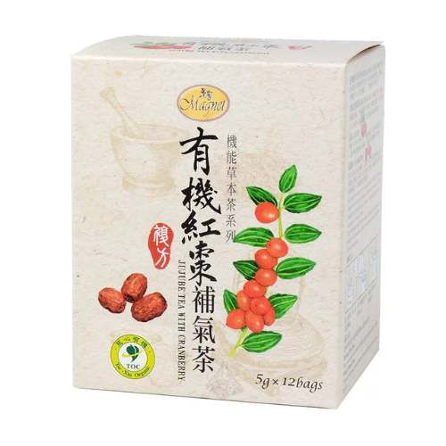【曼寧 Magnet 花草茶 】有機紅棗補氣茶12入|有機系列・SGS檢驗合格