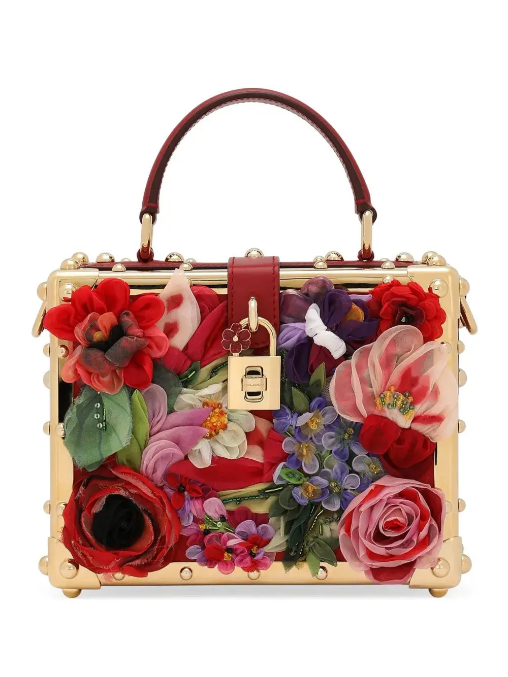 Dolce Box floral-appliqué tote bag (301064)