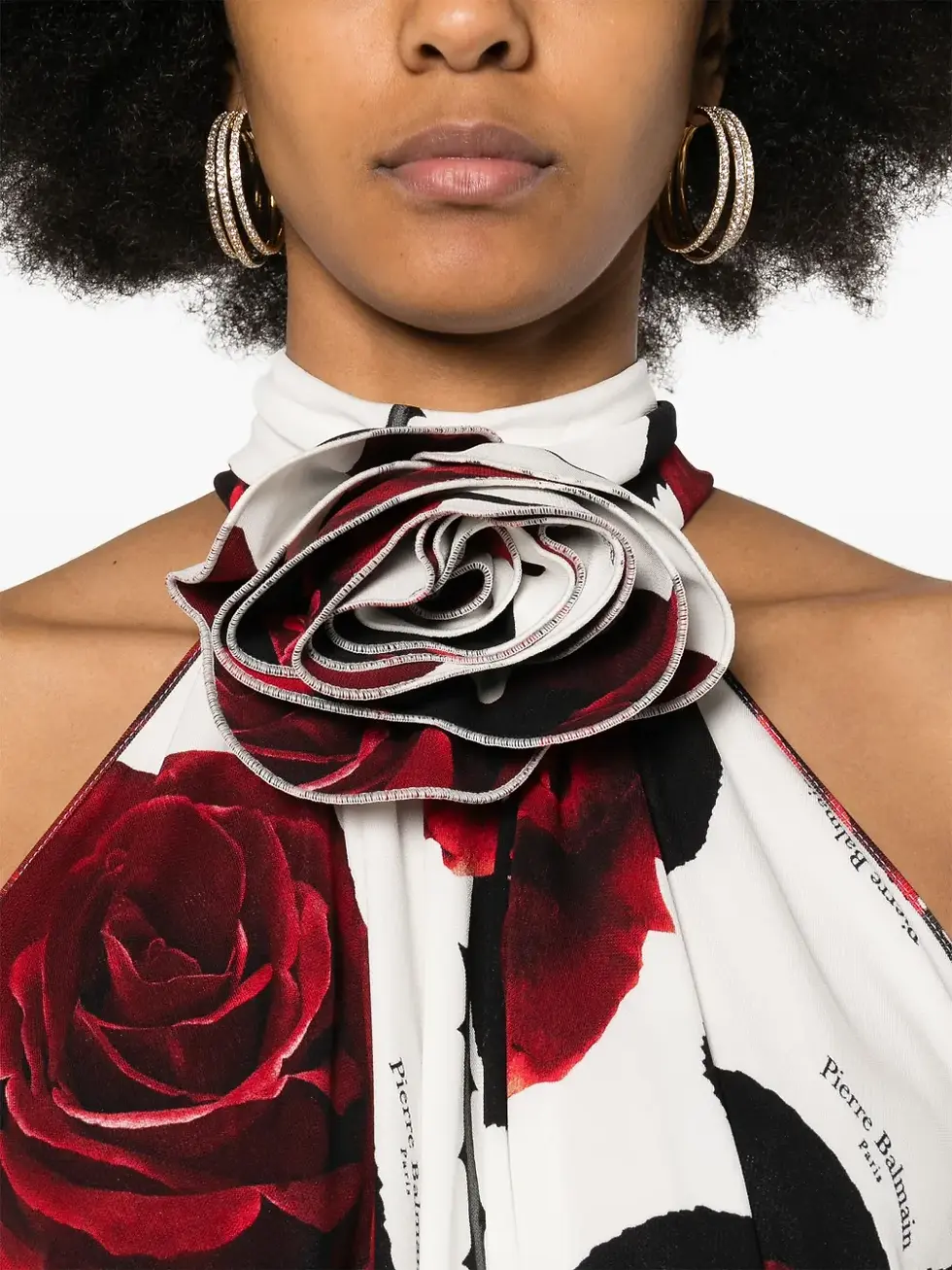 Miniatura: Rose-print mini dress