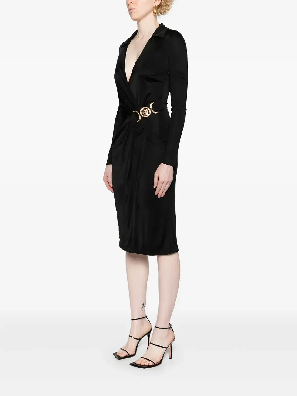 Miniatura: Medusa-plaque jersey midi dress (1200155)