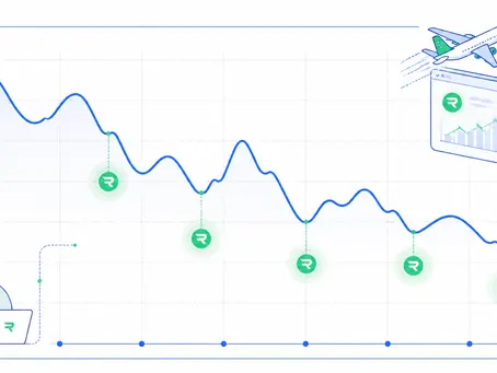 AI-powered flight tracking dashboard showing global flight paths and airfare savings.