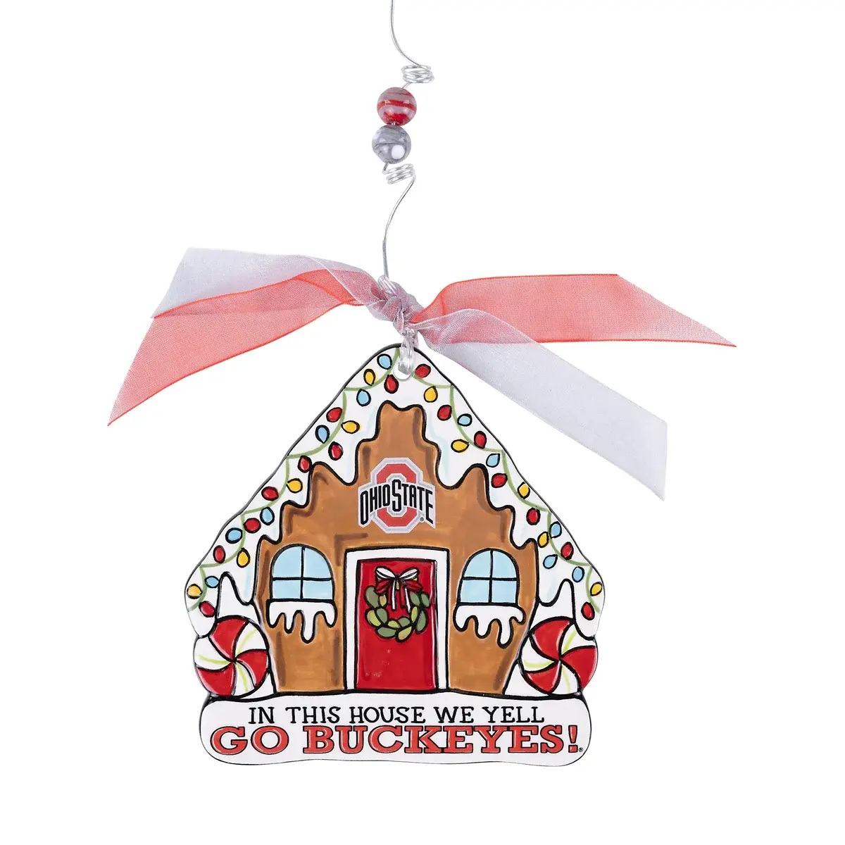 Ohio State Gingerbread House Ornament 