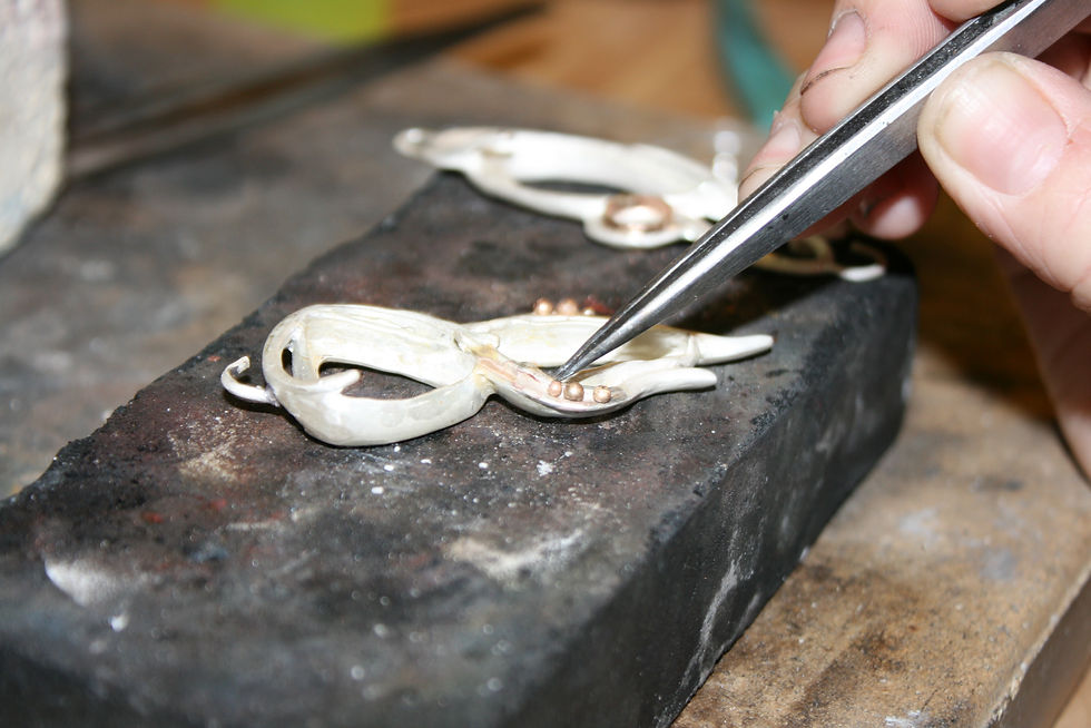 Setting Gold Beads