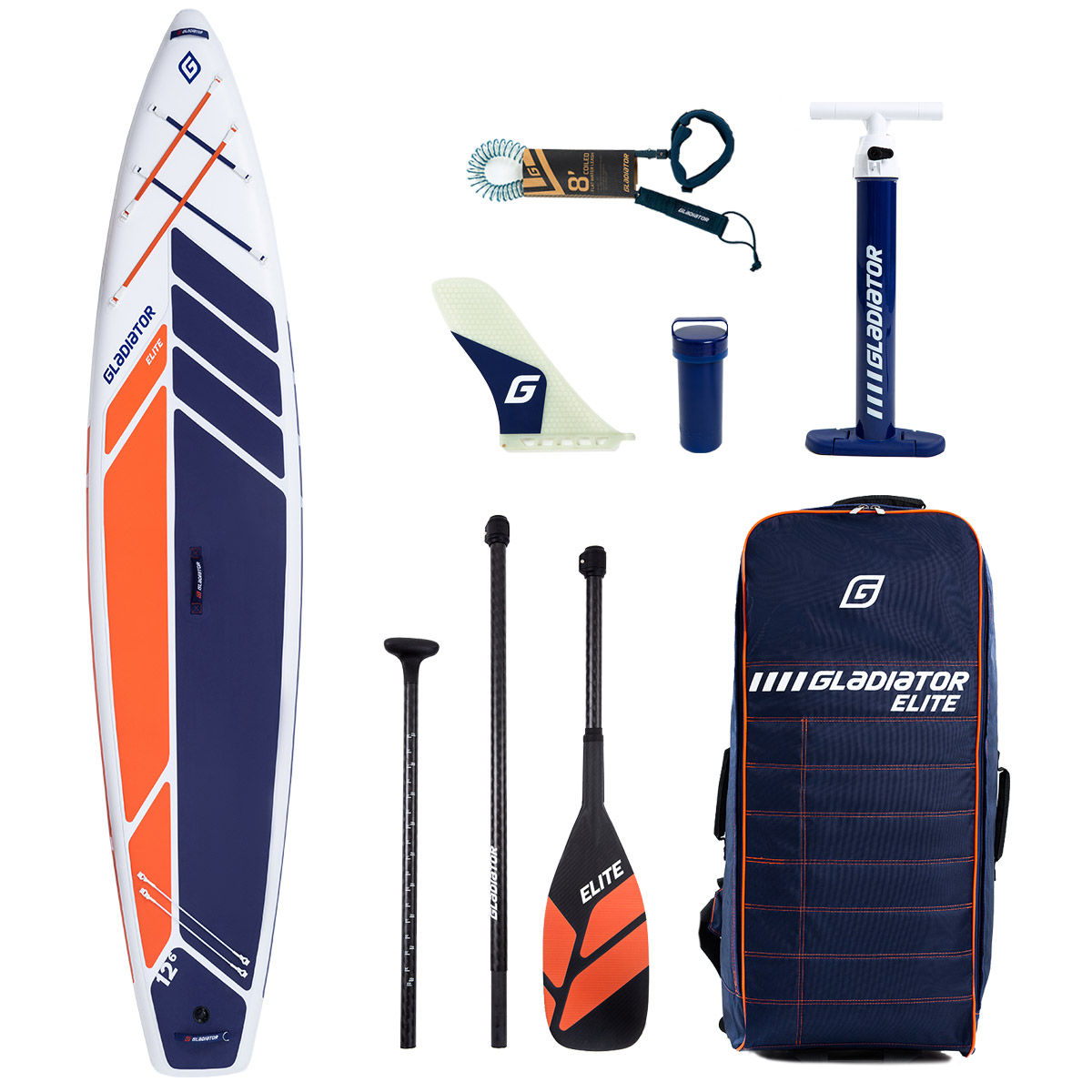 Gladiator Elite T 12.6" x 32"  Touring Paddleboard Package