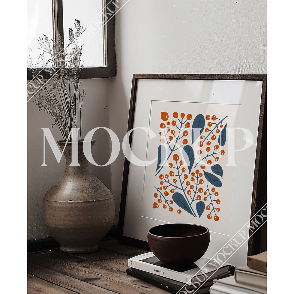 Thumbnail: Close up of vertical frame mockup - Luxury style