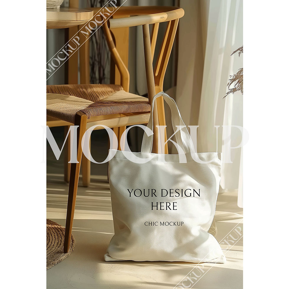 Thumbnail: tote bag empty mockup logo and colour