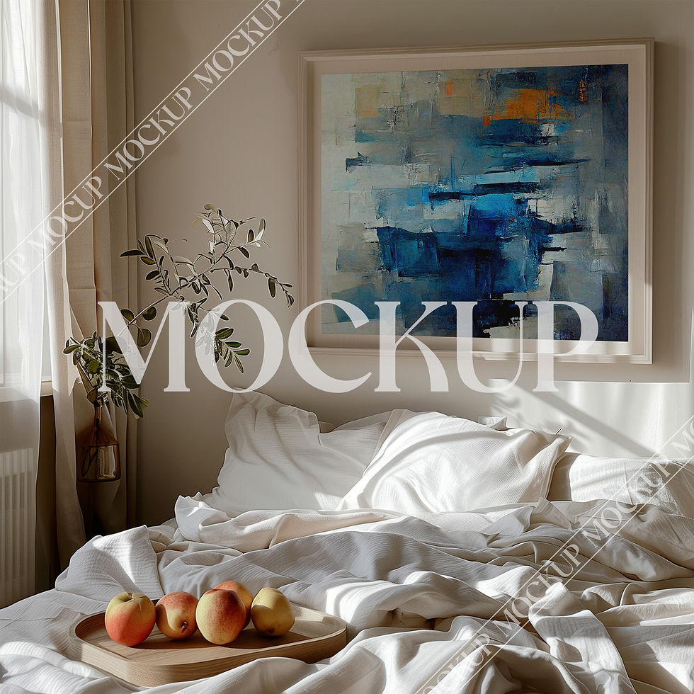 Thumbnail: Landscape Frame mock up in bedroom