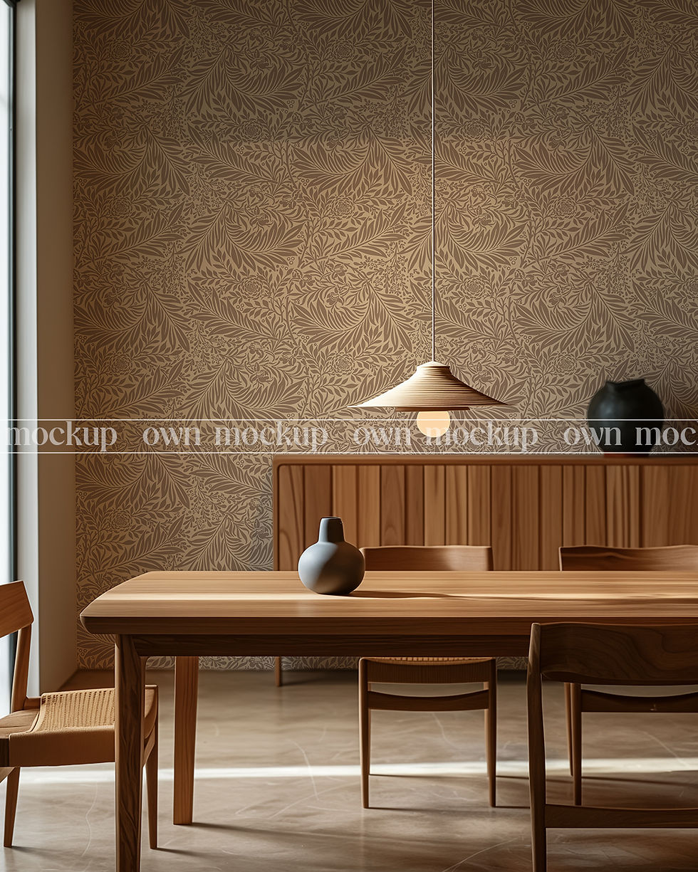 Thumbnail: Dining room empty wall mockup