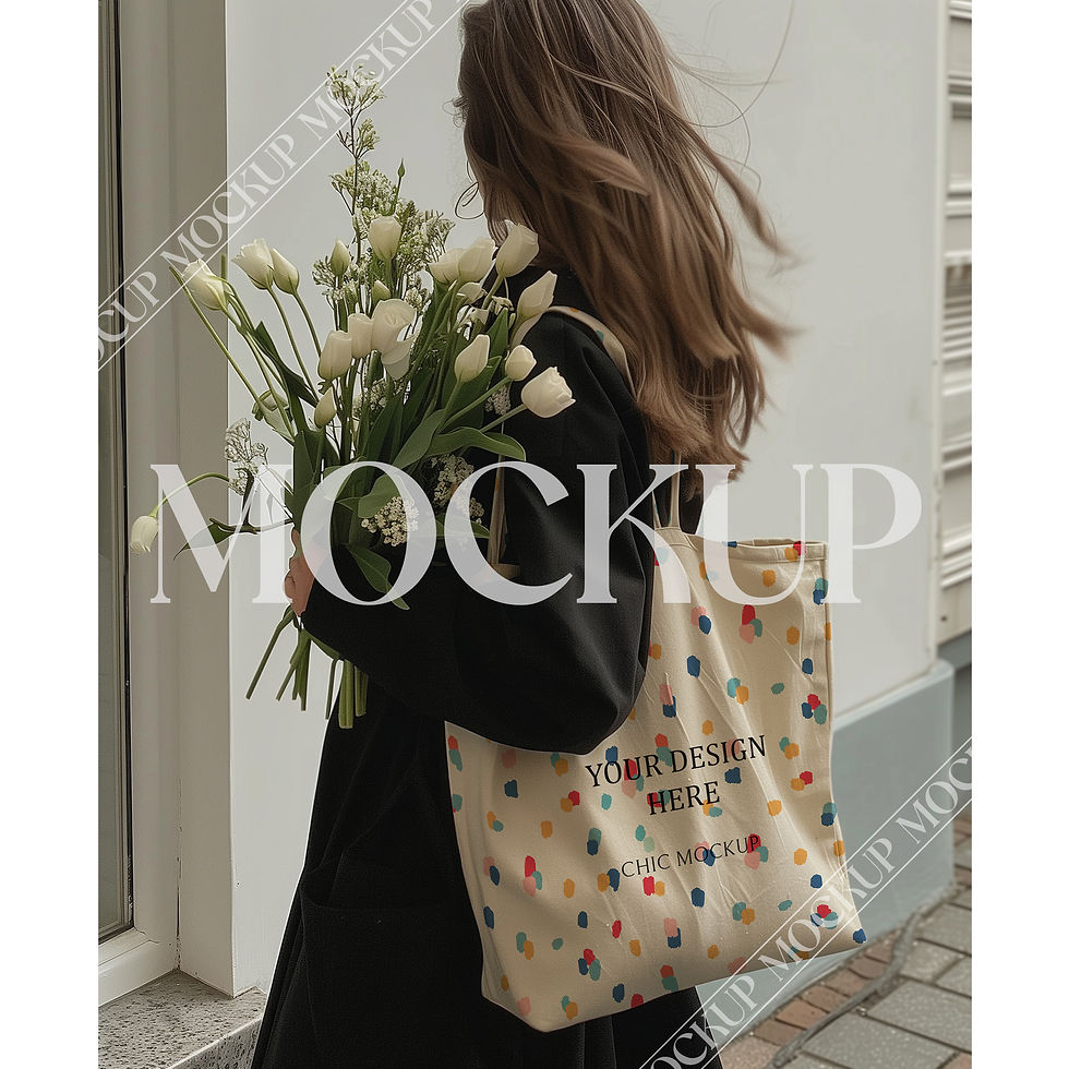 Thumbnail: Tote bag mockup with person