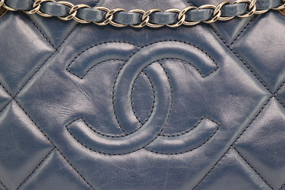 Thumbnail: CHANEL Ballerine Camera Case Bag, Quilted Calfskin in Navy & Black 2015-2016