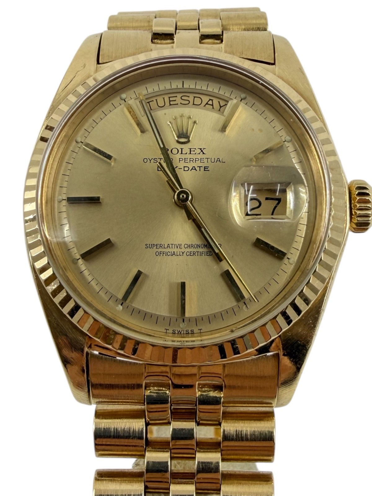 18K Yellow Gold ROLEX Day-Date 36, Champagne Dial w/ Jubilee Bracelet