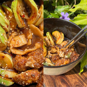 Hand-pulled Noodles, Bang Bang Cauliflower, and Cucumber Salad!