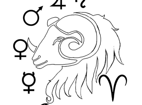 Venus, Mars, Saturn, Rahu & Ketu in Aries