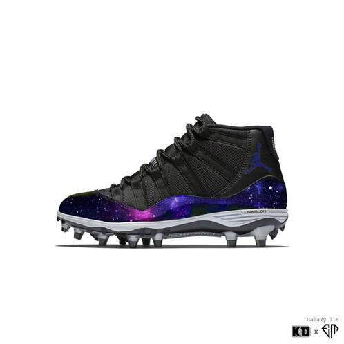 purple jordan football cleats