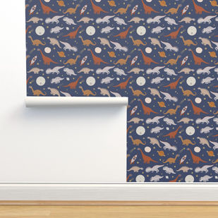 Room Specific Wallpaper - Space Dinos