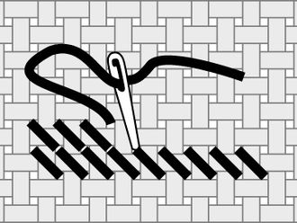В какую сторону вышивать полукрест?