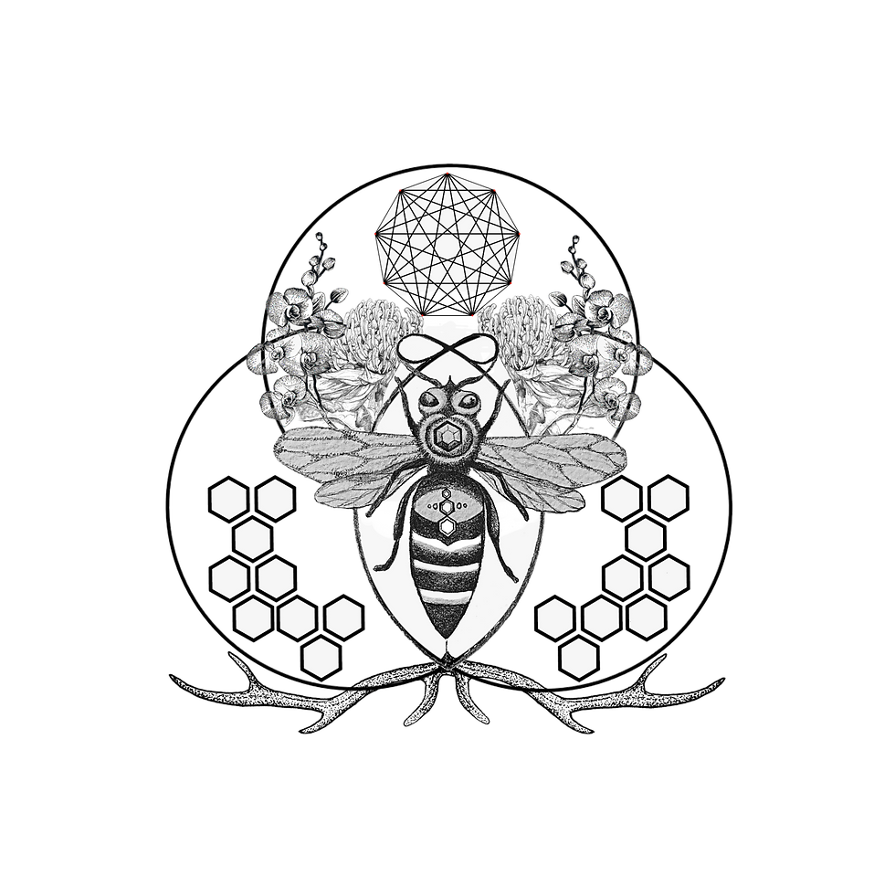Mostly transprent(no Text) The Honeybee