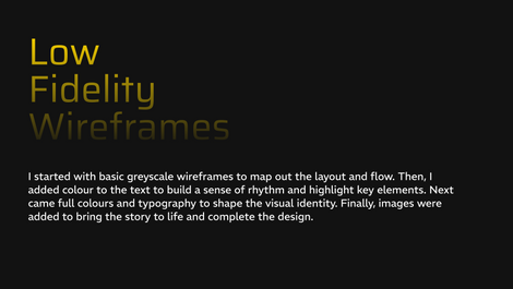 The low-fidelity wireframes coming together.