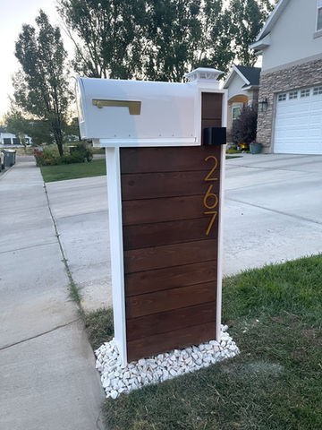 Beautiful mailbox custom made for a home in Holladay, Utah | Salt City Woodworks