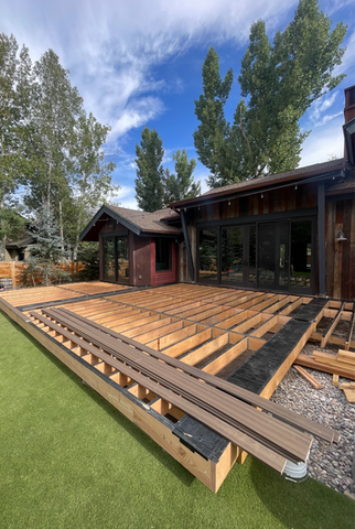 BEFORE image of a custom deck build in Park City, Utah by custom deck contractor Salt City Woodworks of Salt Lake City - IN PROGRESS PROJECT PHOTO