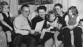 Black and white image of the missing Martin family