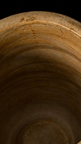 Thumbnail: “Sacred Vessel No. 01, handmade stoneware by Dom Vechera vessel with hand-carved Greek Christian inscription.