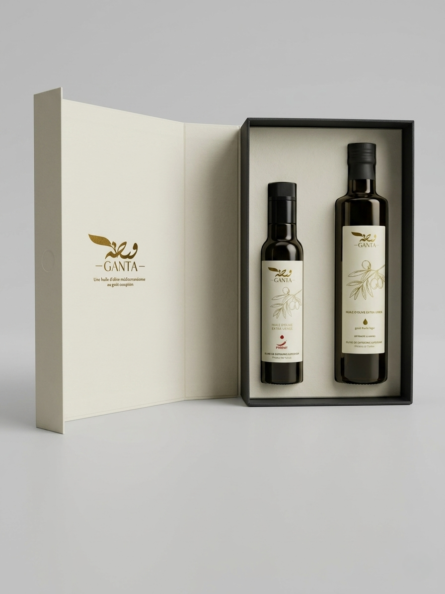 Coffret Signature : huile d'olive GANTA Blend + Huile d'olive Broyée au Piment