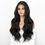 Thumbnail: Long 26" Heat Resistant Fiber Hair Long Curly Wavy Black Middle Parting