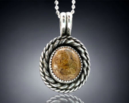 Sterling Silver Shark Poop Coprolite “Poowelry” Pendant