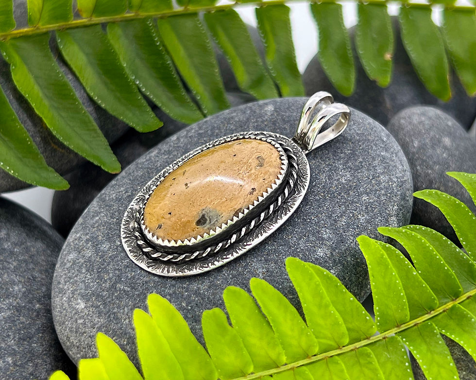 Thumbnail: Sterling Silver Shark Poop Coprolite “Poowelry” Pendant