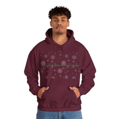 Küçük resim: Unisex Heavy Blend™ Winter Weather Print Hooded T-Shirt
